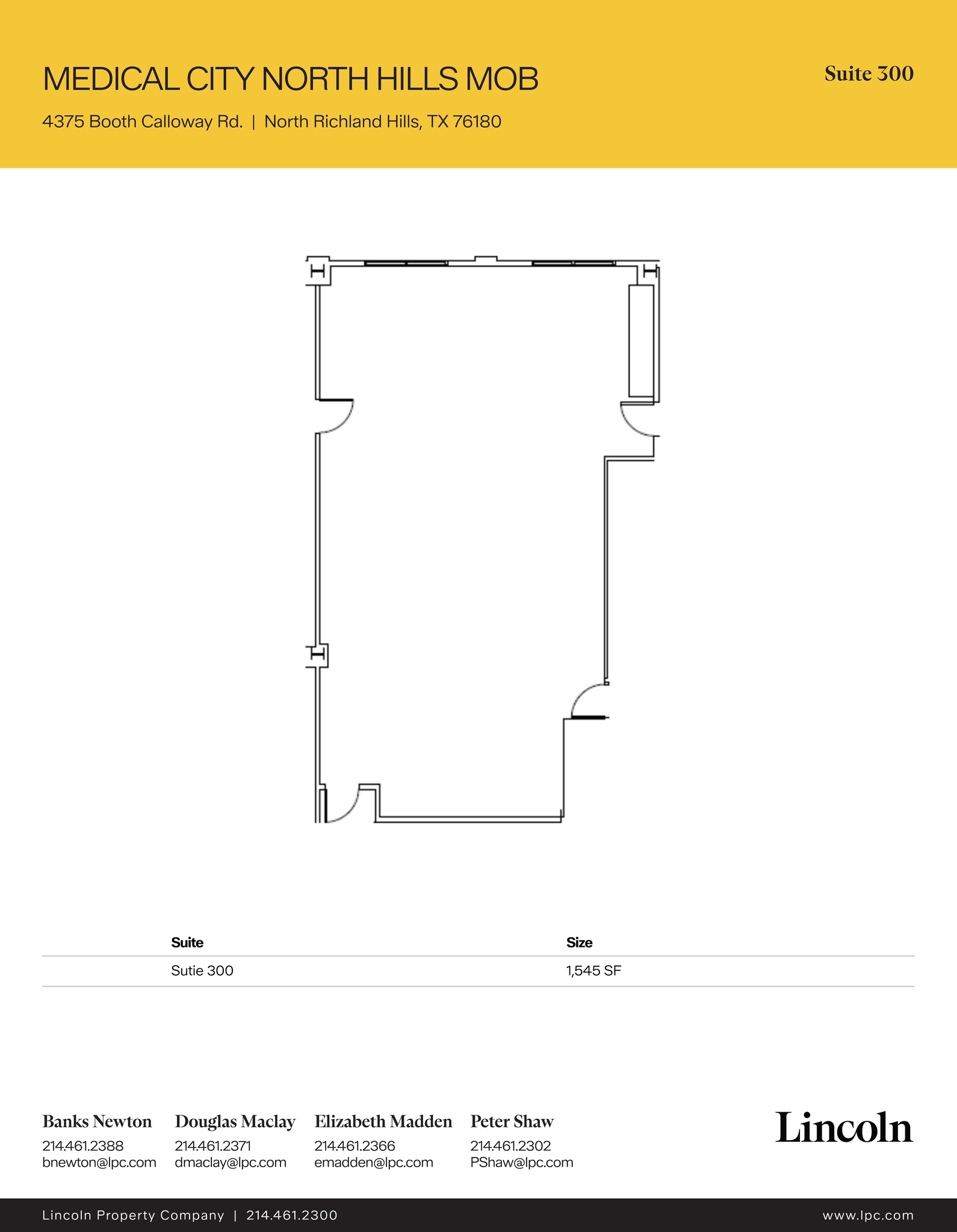 4375 Booth Calloway Rd, North Richland Hills, TX à louer Plan d’étage– Image 1 sur 1