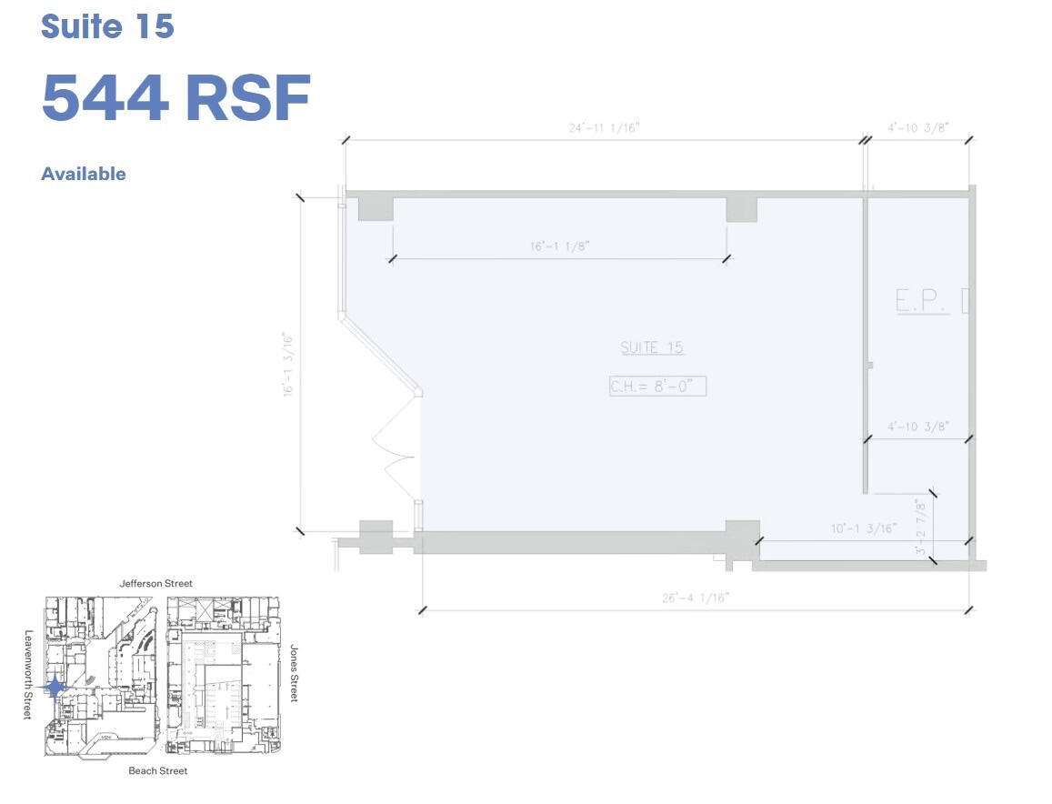 333 Jefferson St, San Francisco, CA à louer Plan d’étage– Image 1 sur 1