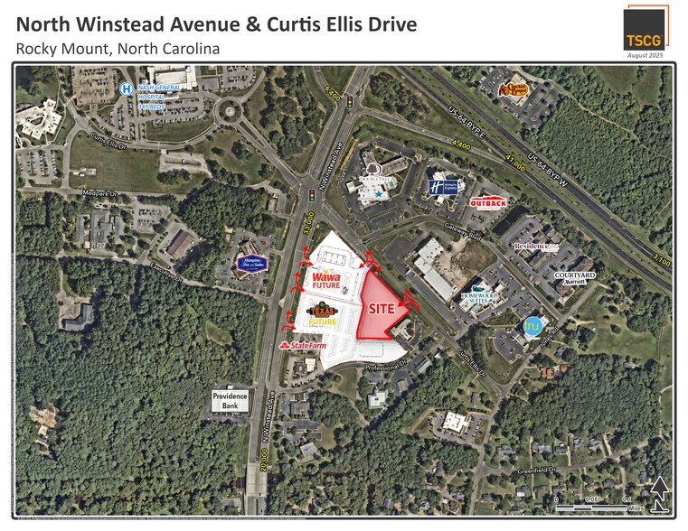 Winstead Avenue & Curtis Ellis Drive, Rocky Mount, NC à louer - Aérien – Image 3 sur 3