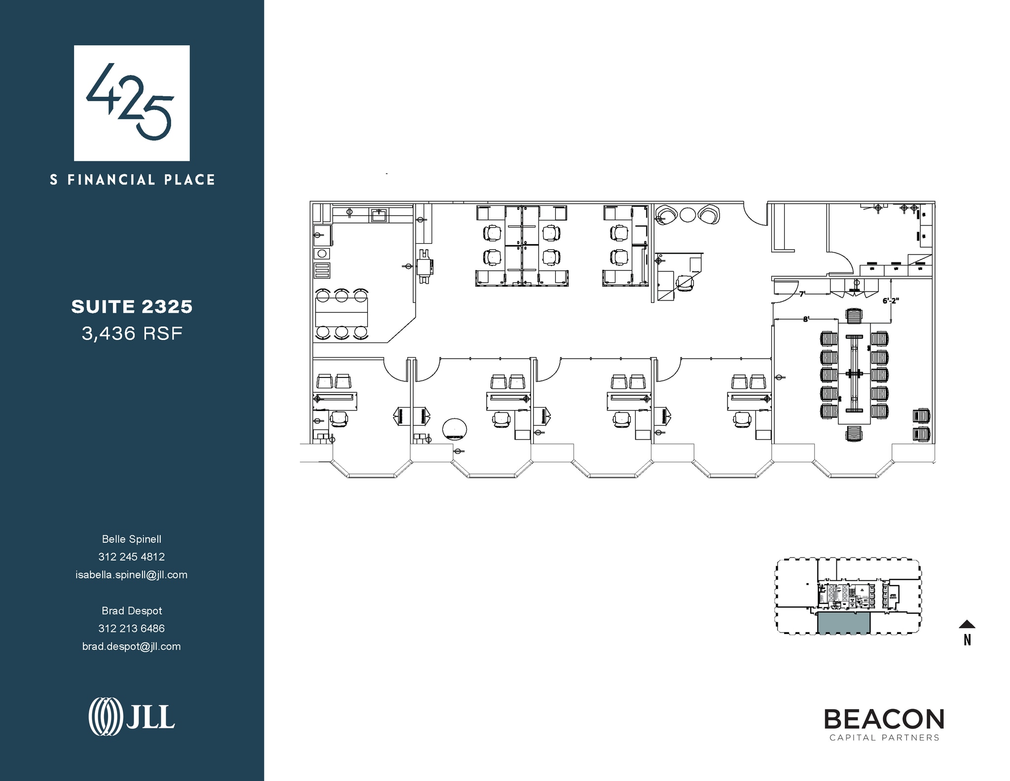 425 S Financial Pl, Chicago, IL à louer Plan d’étage– Image 1 sur 4