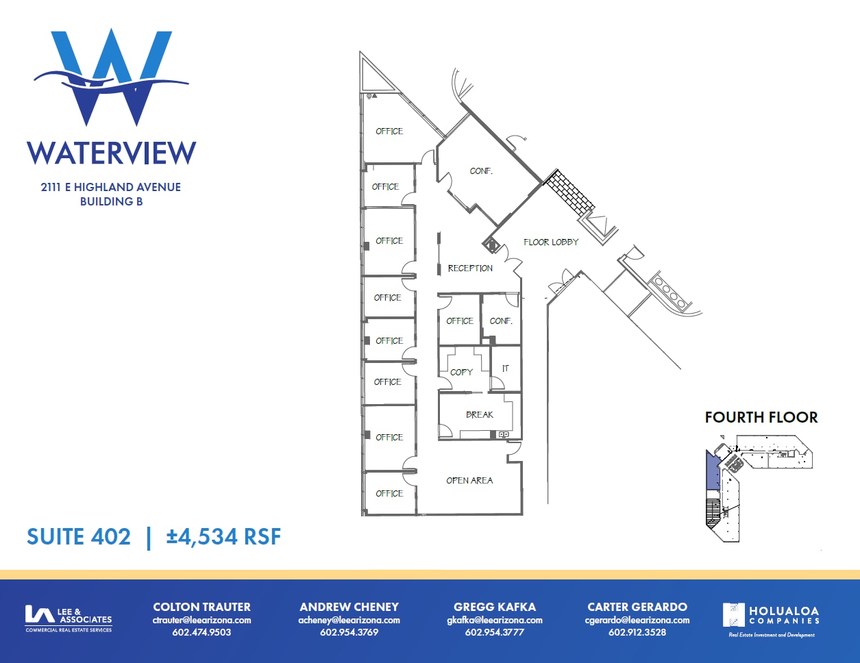 2111 E Highland Ave, Phoenix, AZ à louer Plan d’étage– Image 1 sur 1