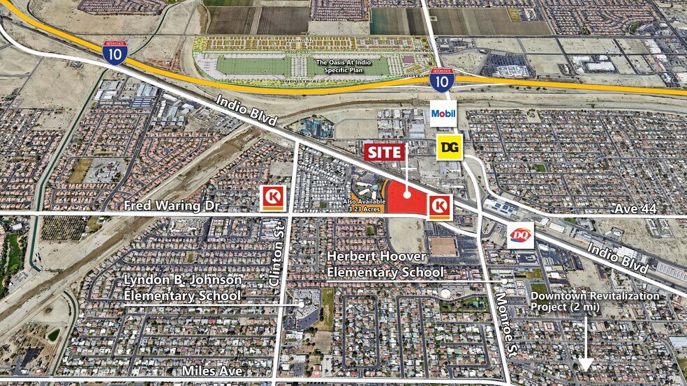 Indio Blvd & Hoover St, Indio, CA à vendre - Aérien – Image 1 sur 2