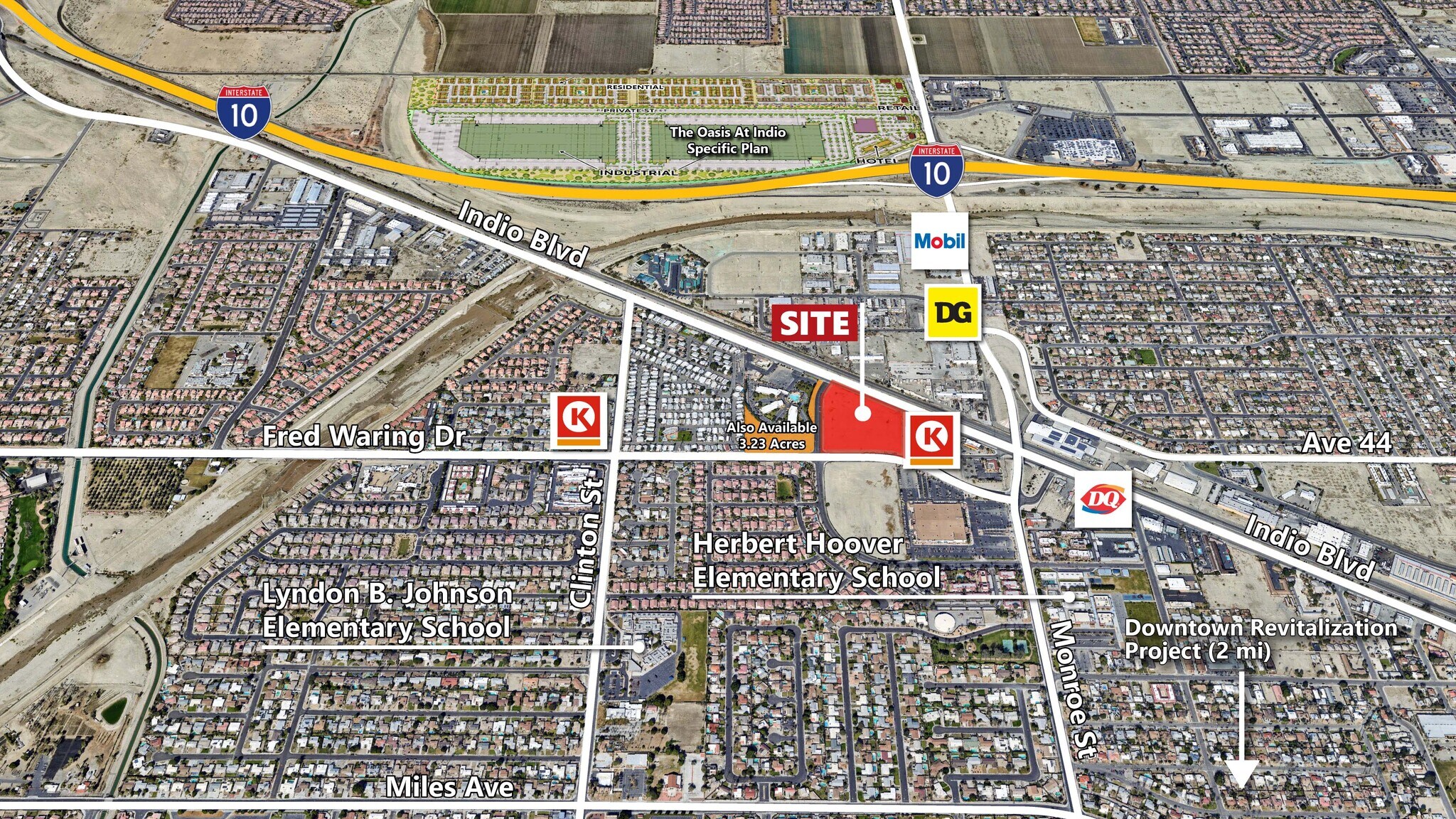 Indio Blvd & Hoover St, Indio, CA à vendre Aérien– Image 1 sur 3