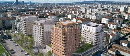 38 Rue Poizat, Villeurbanne, RHO - Vue aérienne vue de carte