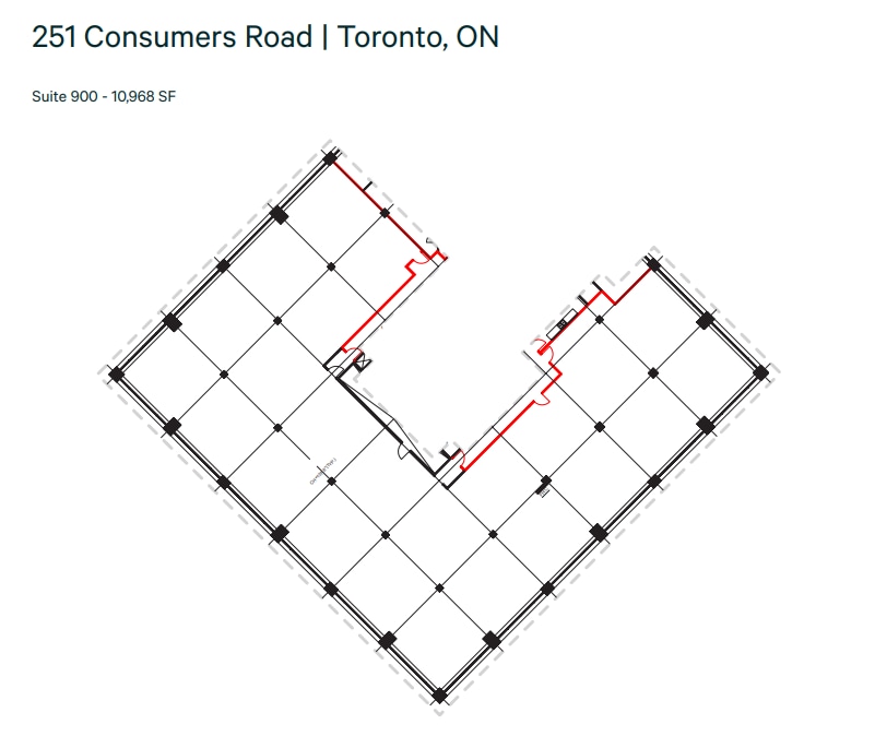 245 Consumers Rd, Toronto, ON à louer Plan d’étage– Image 1 sur 1