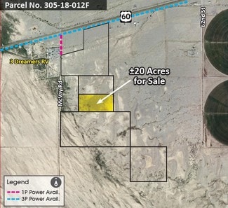 Plus de détails pour US-60 & McVay Rd, Bouse, AZ - Terrain à vendre