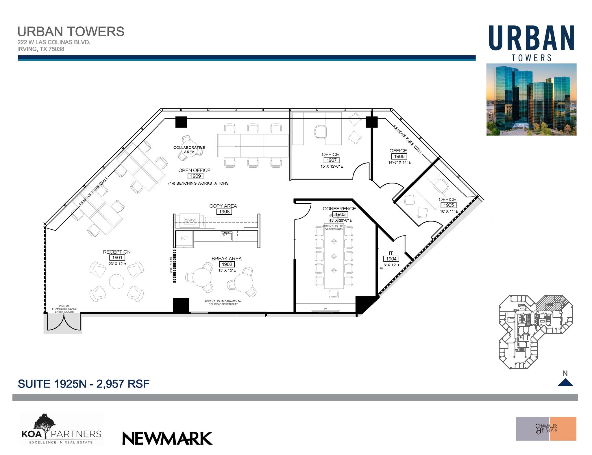 222 W Las Colinas Blvd, Irving, TX à louer Plan d’étage– Image 1 sur 1