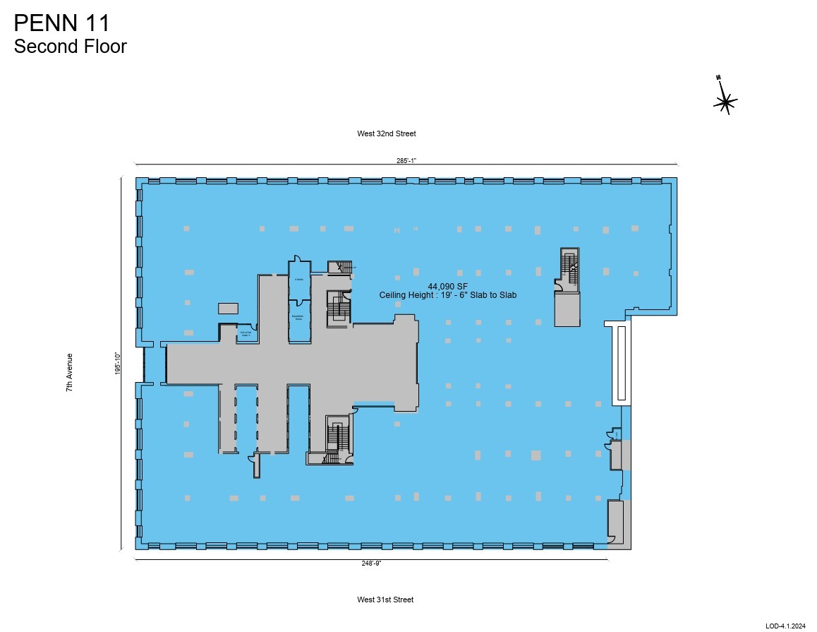 11 Penn Plz, New York, NY à louer Plan d’étage– Image 1 sur 2