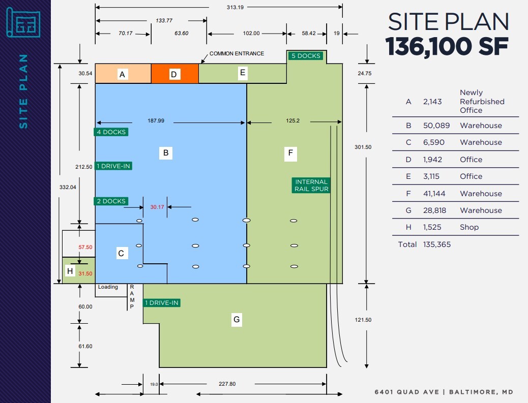 6401 Quad Ave, Baltimore, MD à louer Plan d’étage– Image 1 sur 1