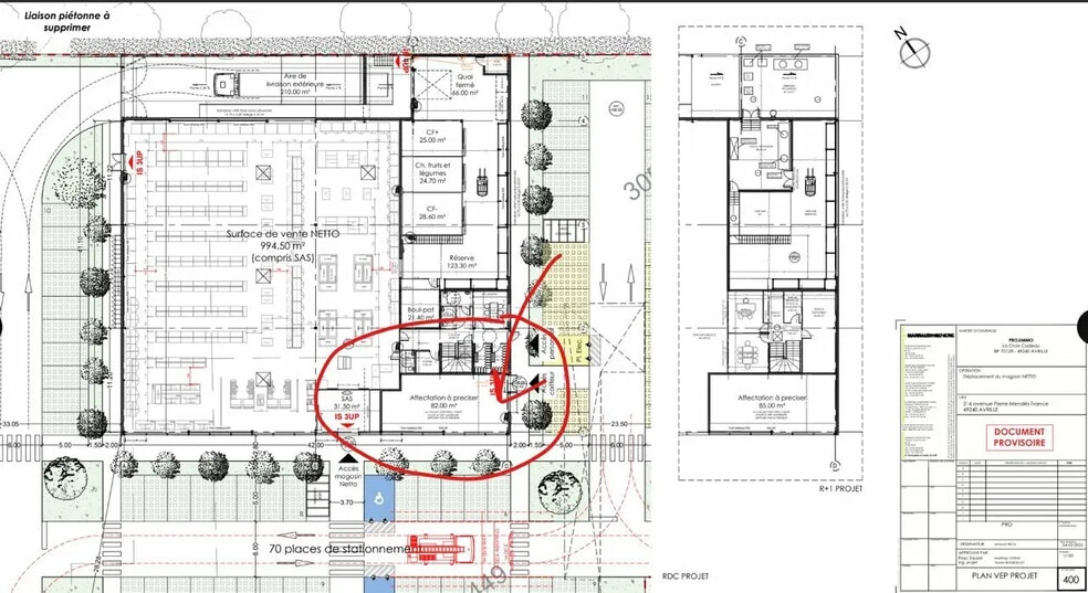 Local commercial dans Avrillé à louer - Plan d’étage – Image 2 sur 2