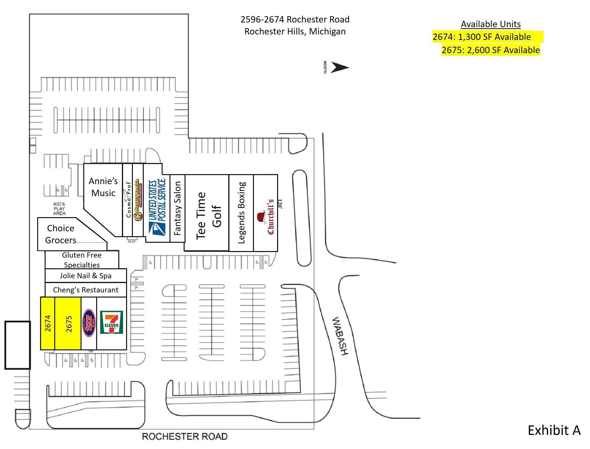 2602-2670 S Rochester Rd, Rochester Hills, MI à louer Plan de site– Image 1 sur 2