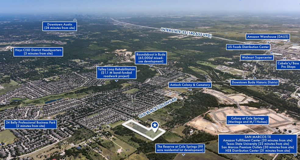 945 Old Black Colony Rd, Buda, TX à vendre - Aérien – Image 2 sur 4
