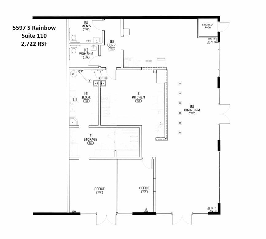 5597 S Rainbow Blvd, Las Vegas, NV à louer Plan d’étage– Image 1 sur 1