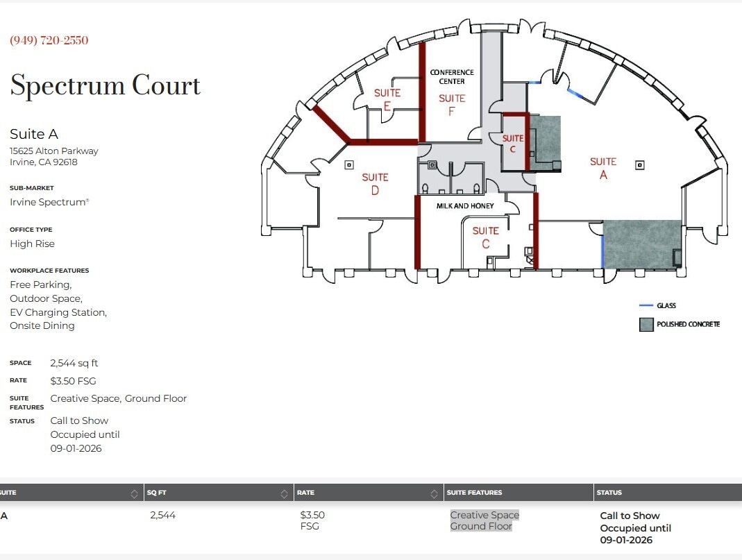 15635 Alton Pky, Irvine, CA à louer Plan d’étage– Image 1 sur 1