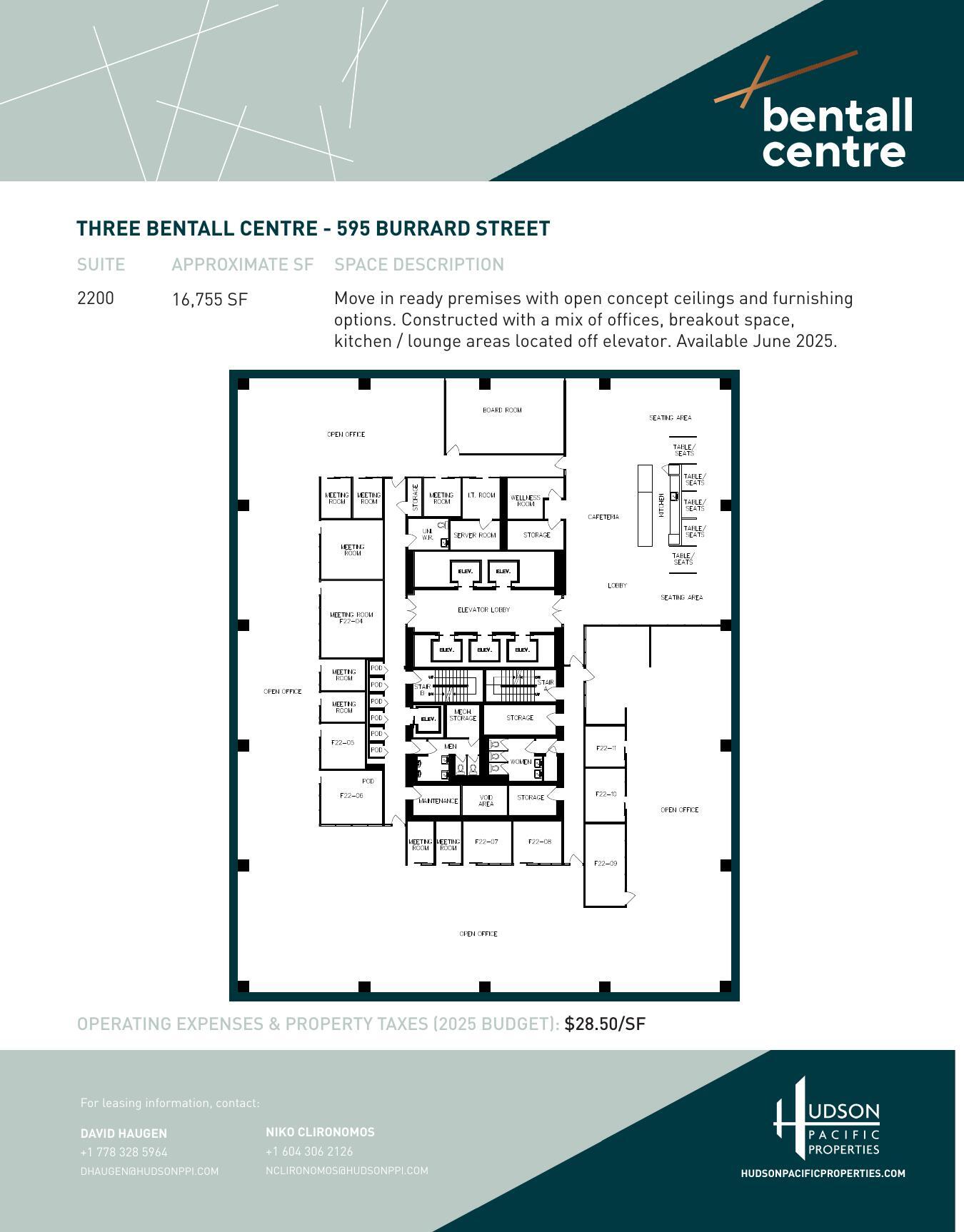 595 Burrard St, Vancouver, BC à louer Plan d’étage– Image 1 sur 1