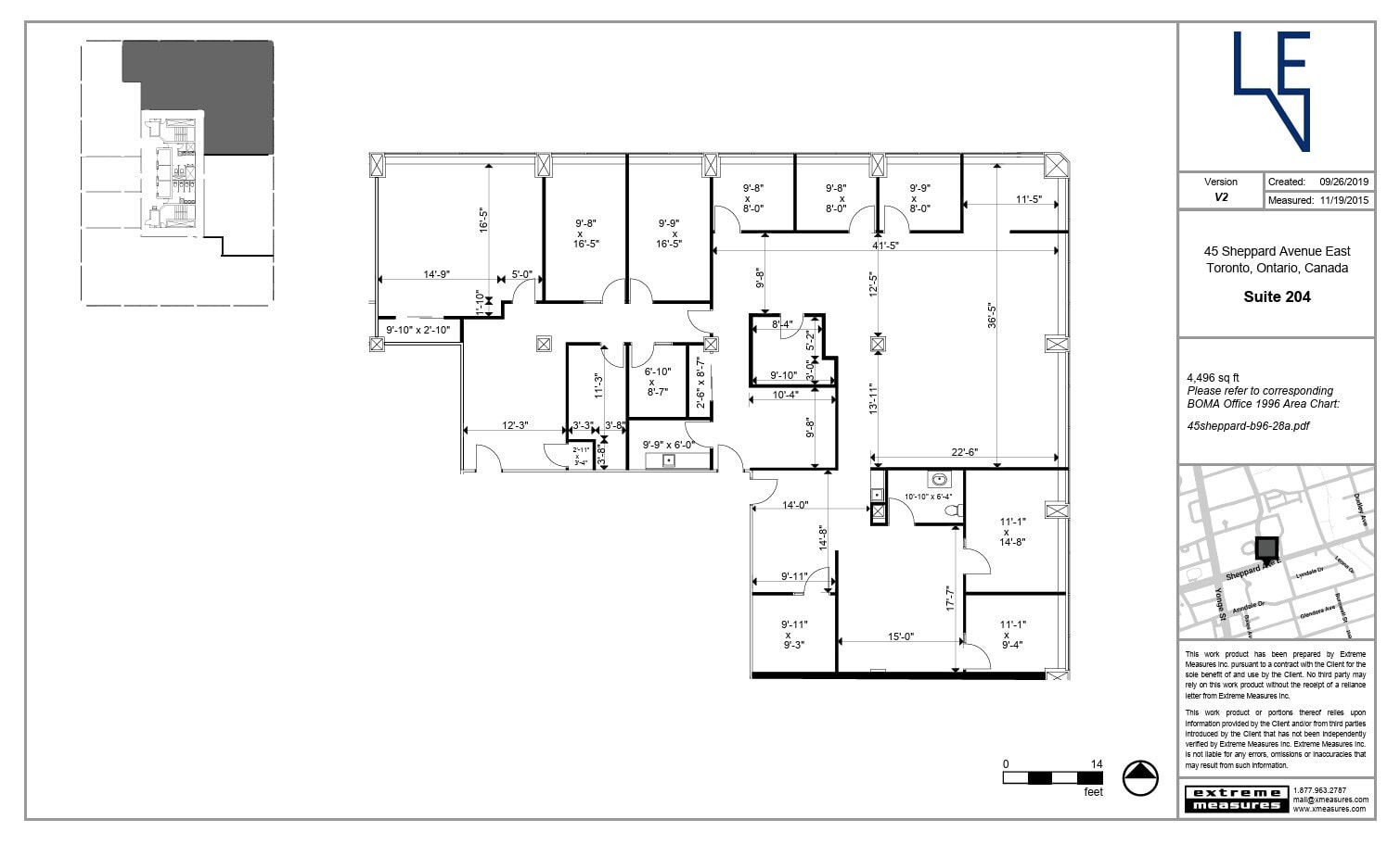 45 Sheppard Ave E, Toronto, ON à louer Plan d’étage– Image 1 sur 1