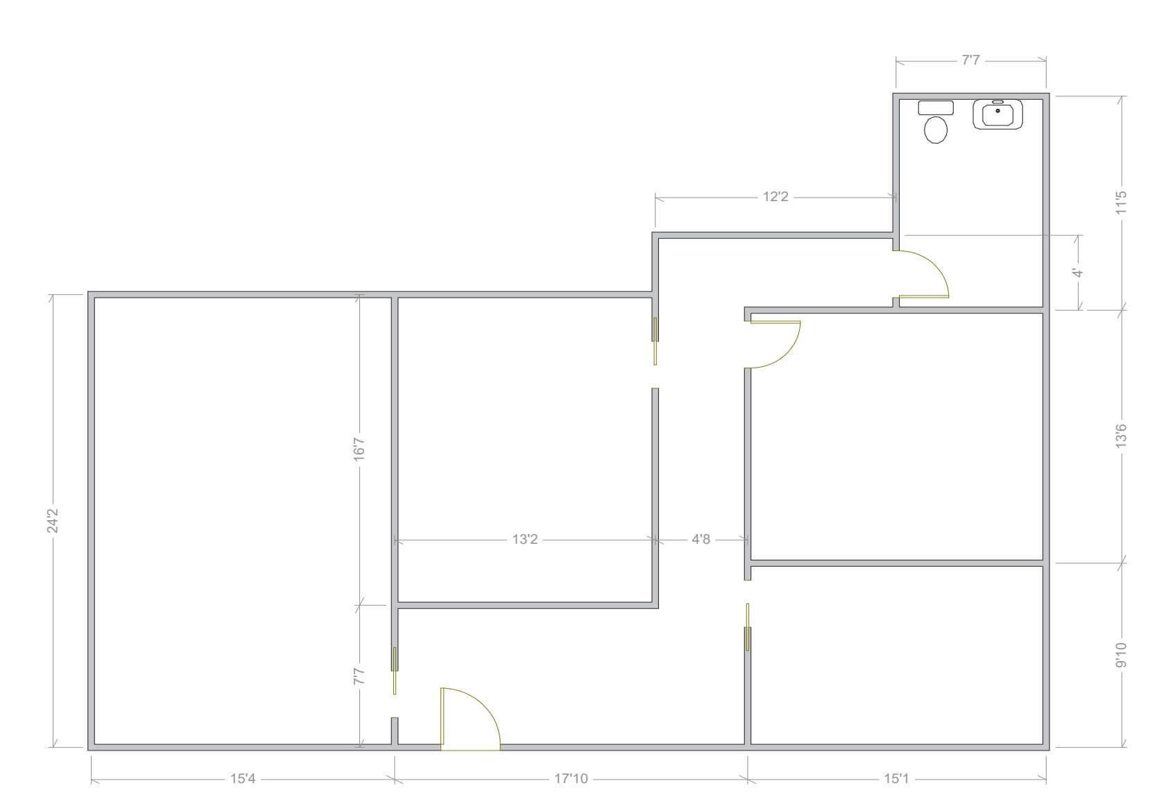 1727 N Arizona Ave, Chandler, AZ à louer Plan d’étage– Image 1 sur 2