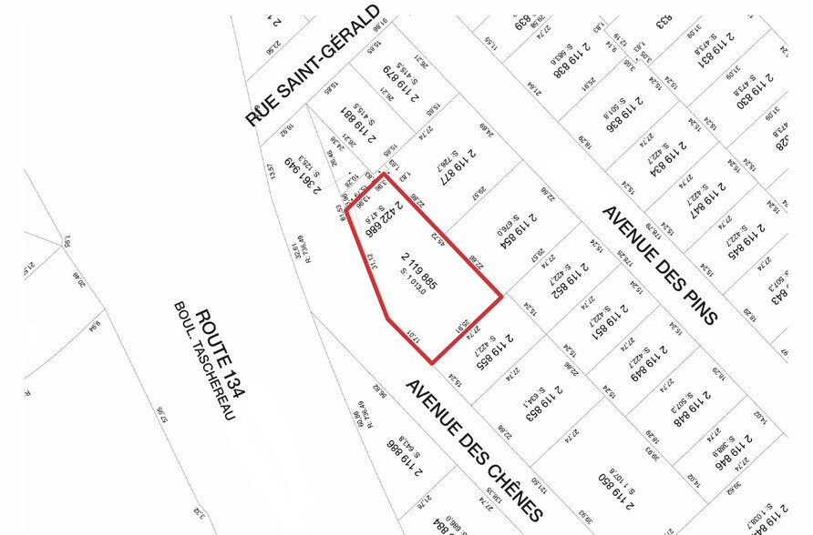 1945 Av Des Chênes, Lemoyne, QC à vendre - Plan cadastral – Image 3 sur 3