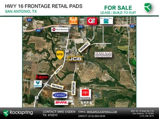 Plus de détails pour 12871 Frontage Road 16, San Antonio, TX - Terrain à vendre