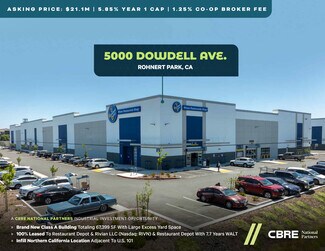 Plus de détails pour 5000 Dowdell Ave, Rohnert Park, CA - Industriel/Logistique à vendre