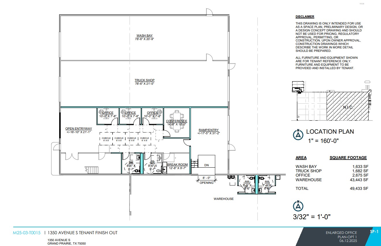 1350 Avenue S, Grand Prairie, TX à louer Plan d’étage– Image 1 sur 1