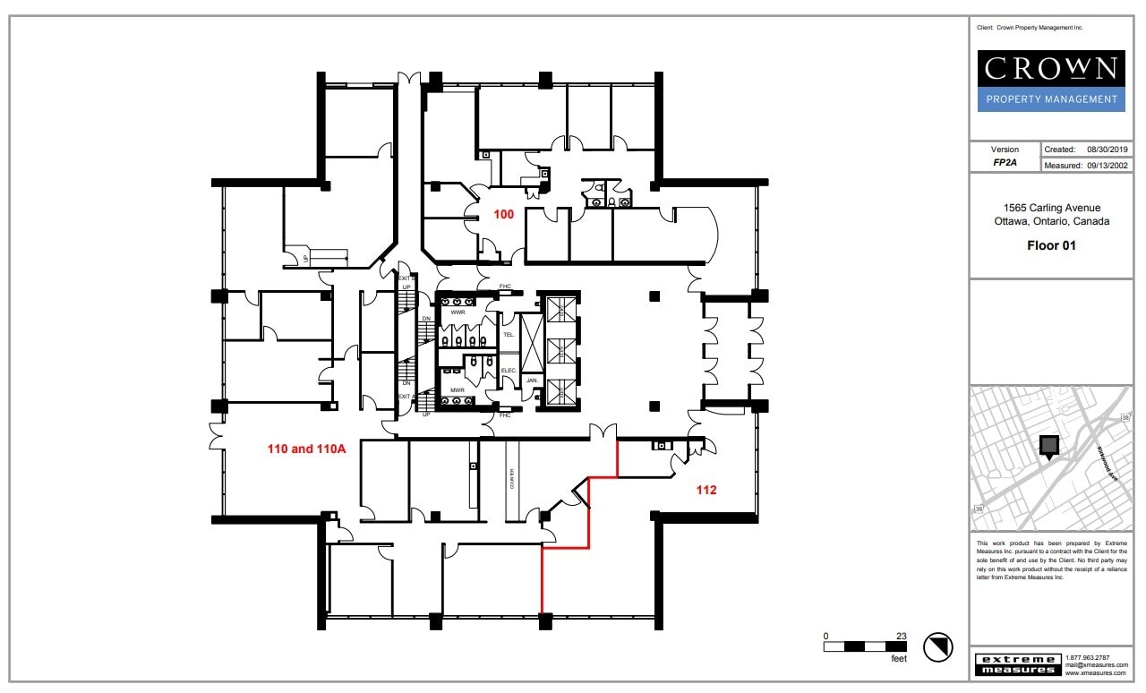 1545 Carling Ave, Ottawa, ON à louer Plan d’étage– Image 1 sur 1