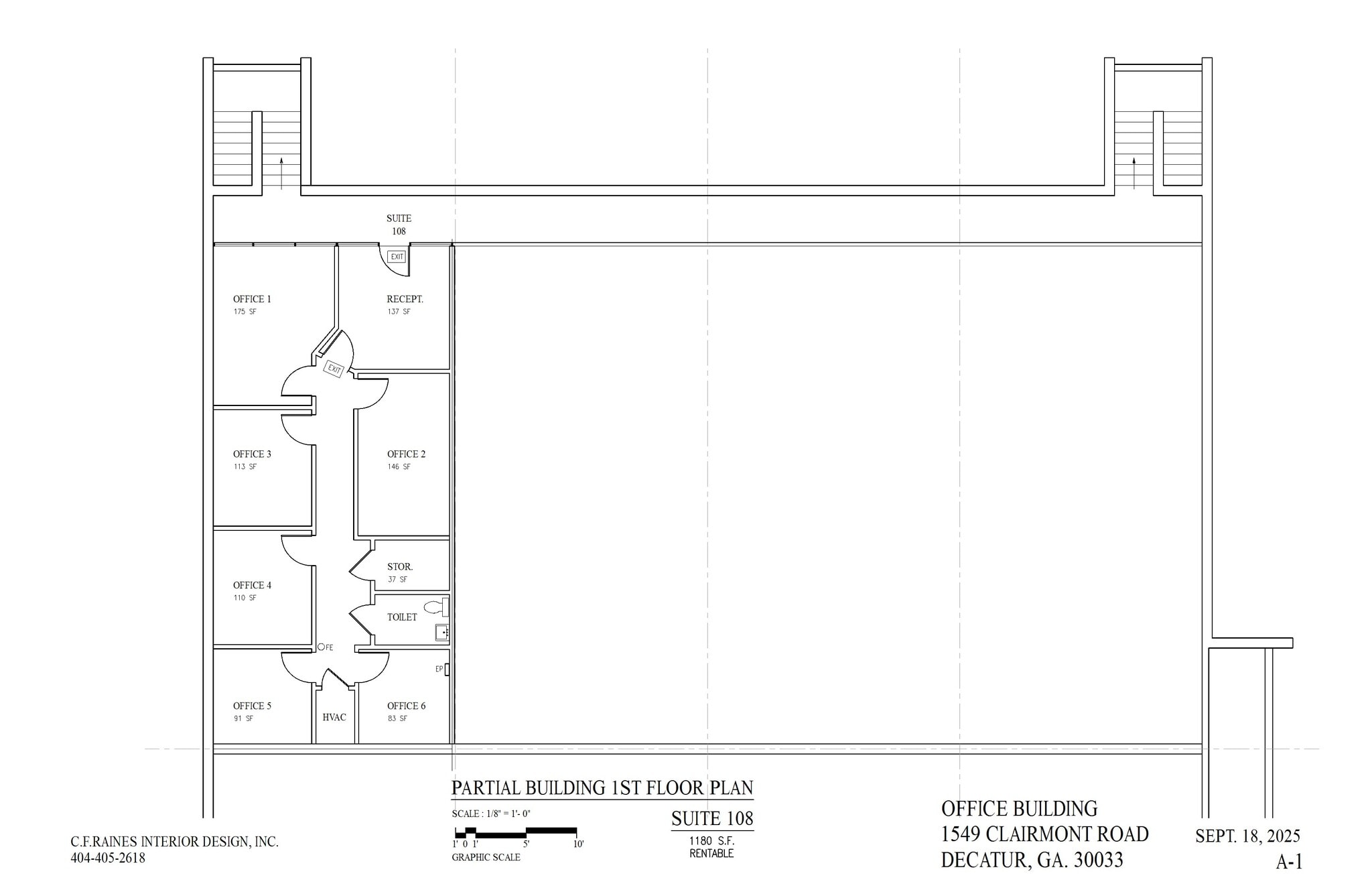 1549 Clairmont Rd, Decatur, GA à louer Plan d’étage– Image 1 sur 8