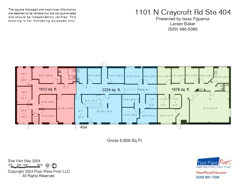 1011 N Craycroft Rd, Tucson, AZ à louer Plan d’étage– Image 1 sur 1