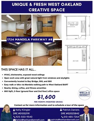 Plus de détails pour 1724 Mandela Pky, Oakland, CA - Bureau à louer