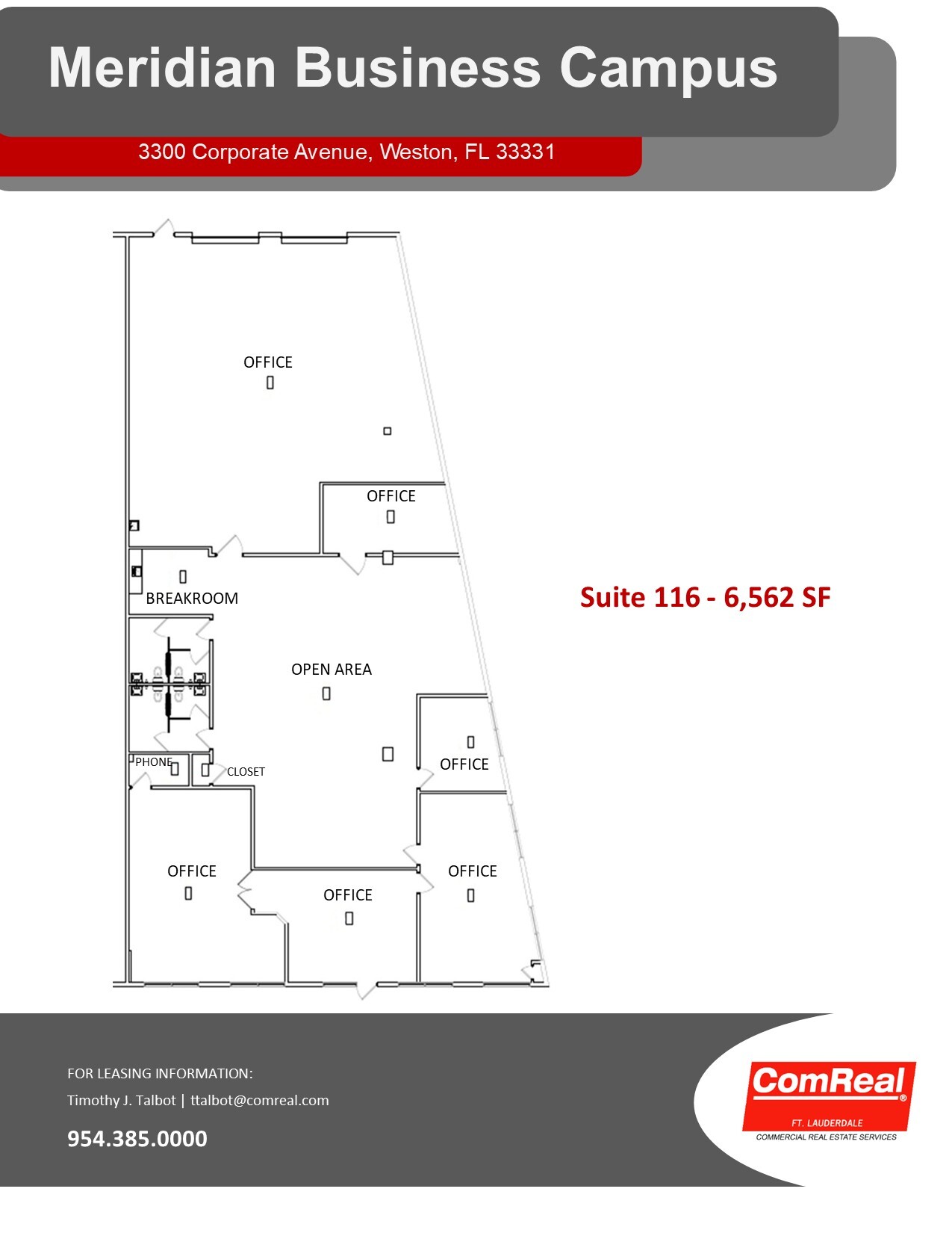 3300 Corporate Ave, Weston, FL à louer Plan d’étage– Image 1 sur 1