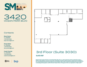 3420 Ocean Park Blvd, Santa Monica, CA à louer Plan d’étage– Image 1 sur 4
