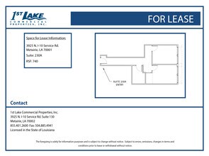 3925 N I-10 Service Rd, Metairie, LA à louer Plan d’étage– Image 1 sur 1