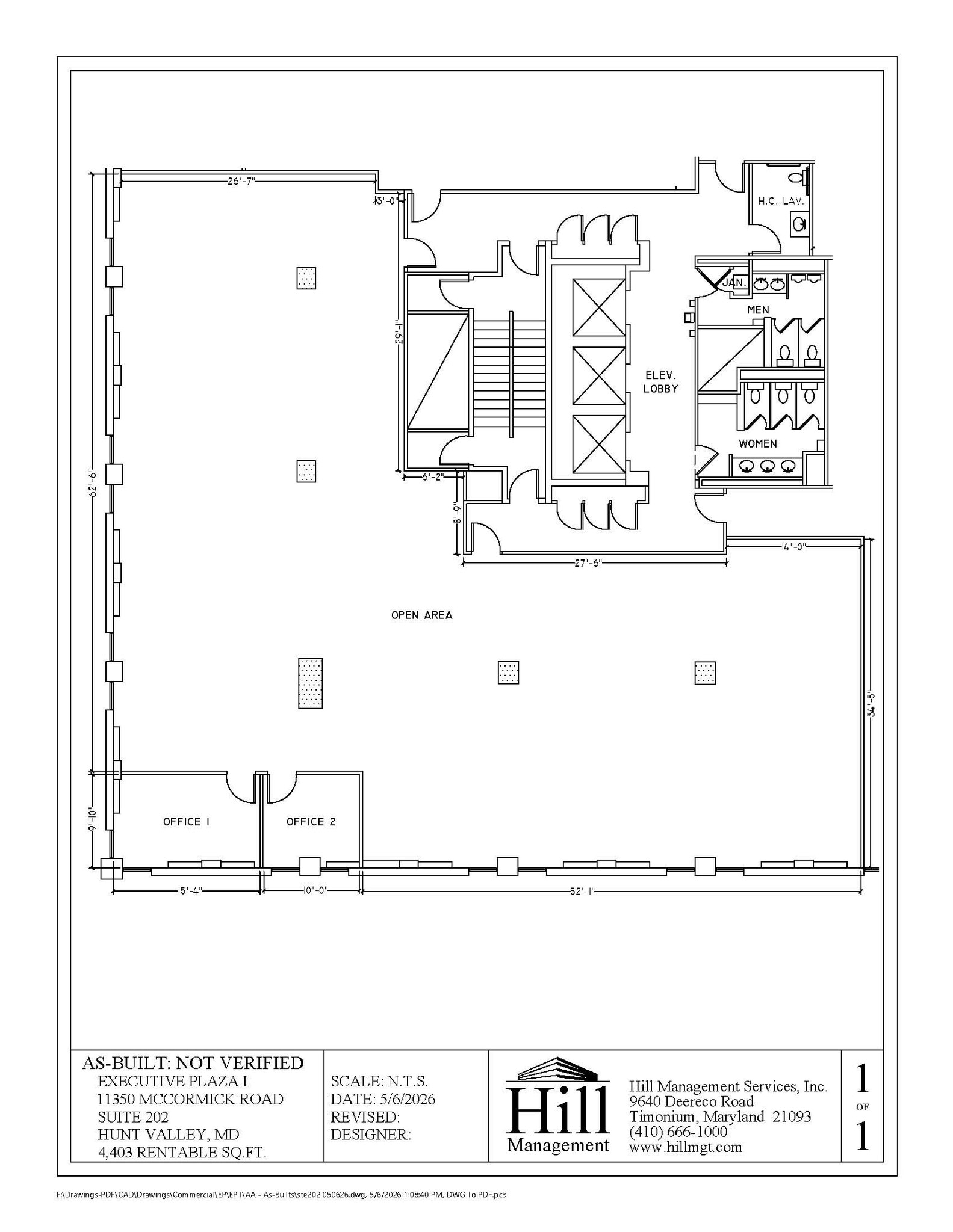 11350 McCormick Rd, Hunt Valley, MD à louer Plan d’étage– Image 1 sur 1