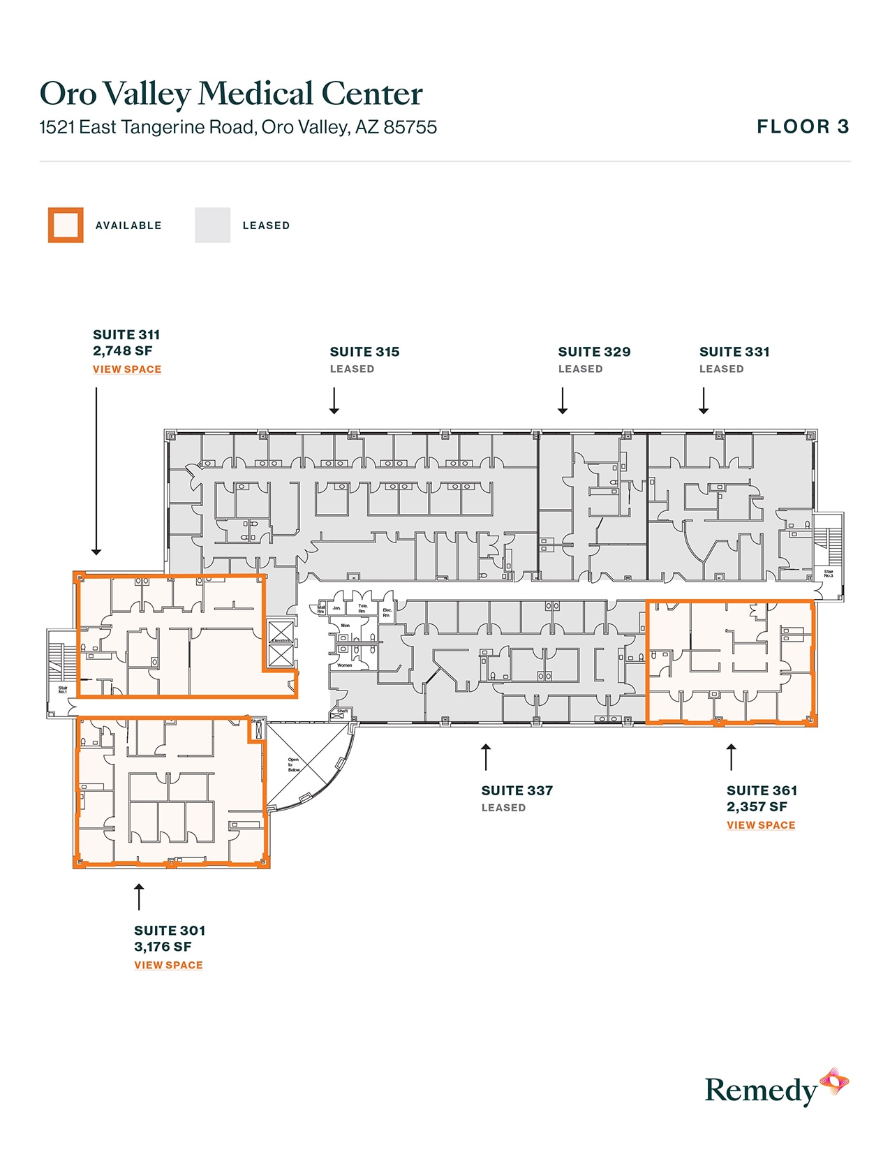1521 E Tangerine Rd, Oro Valley, AZ à louer Plan d’étage– Image 1 sur 1