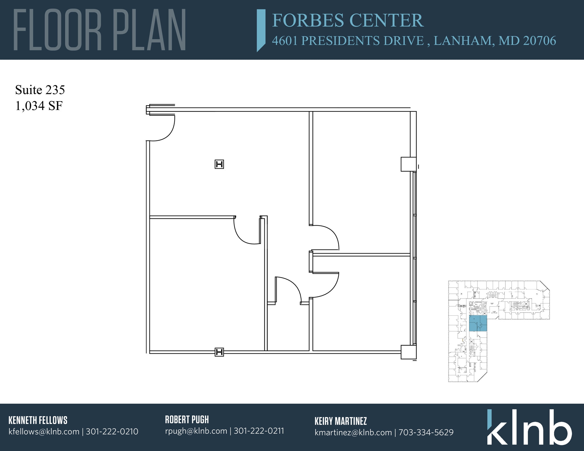 4601 Presidents Dr, Lanham, MD à louer Plan d’étage– Image 1 sur 1