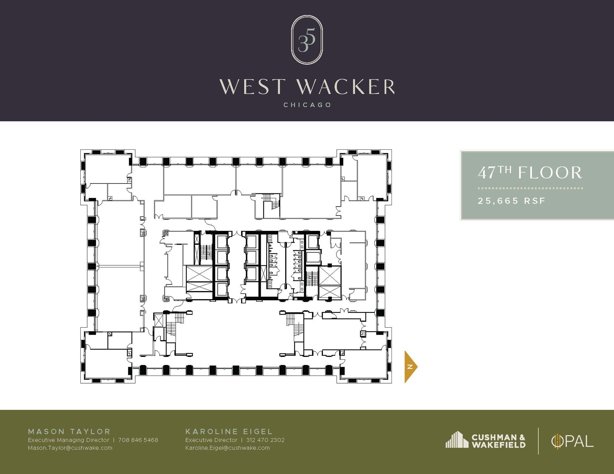 35 W Wacker Dr, Chicago, IL à louer Plan d’étage– Image 1 sur 1