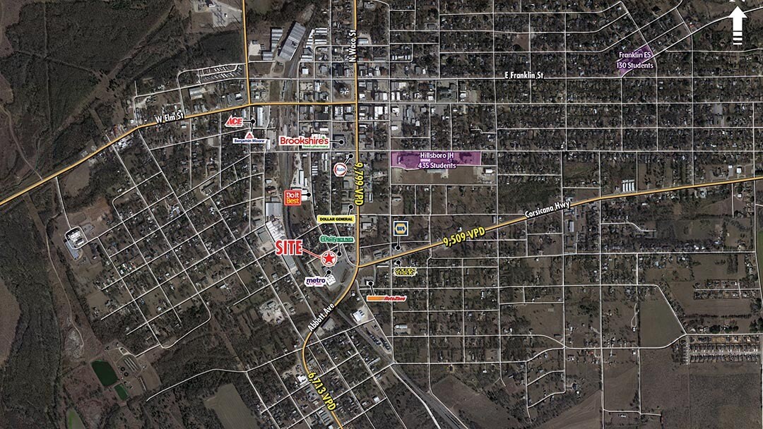 320-370 Covington St, Hillsboro, TX à louer Aérien– Image 1 sur 2