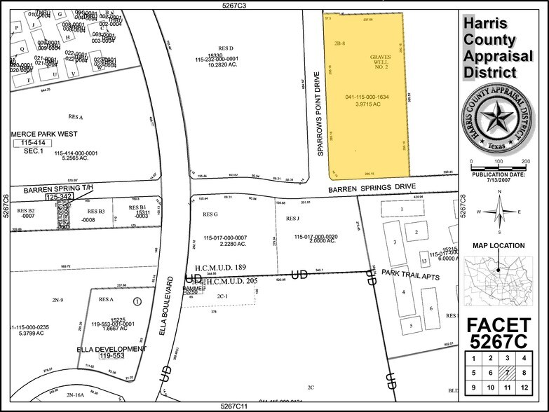 232 Barren Springs Dr, Houston, TX à vendre - Plan cadastral – Image 2 sur 15