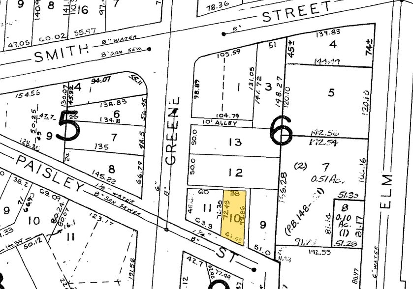 104-106 Paisley St, Greensboro, NC à louer - Plan cadastral – Image 2 sur 3