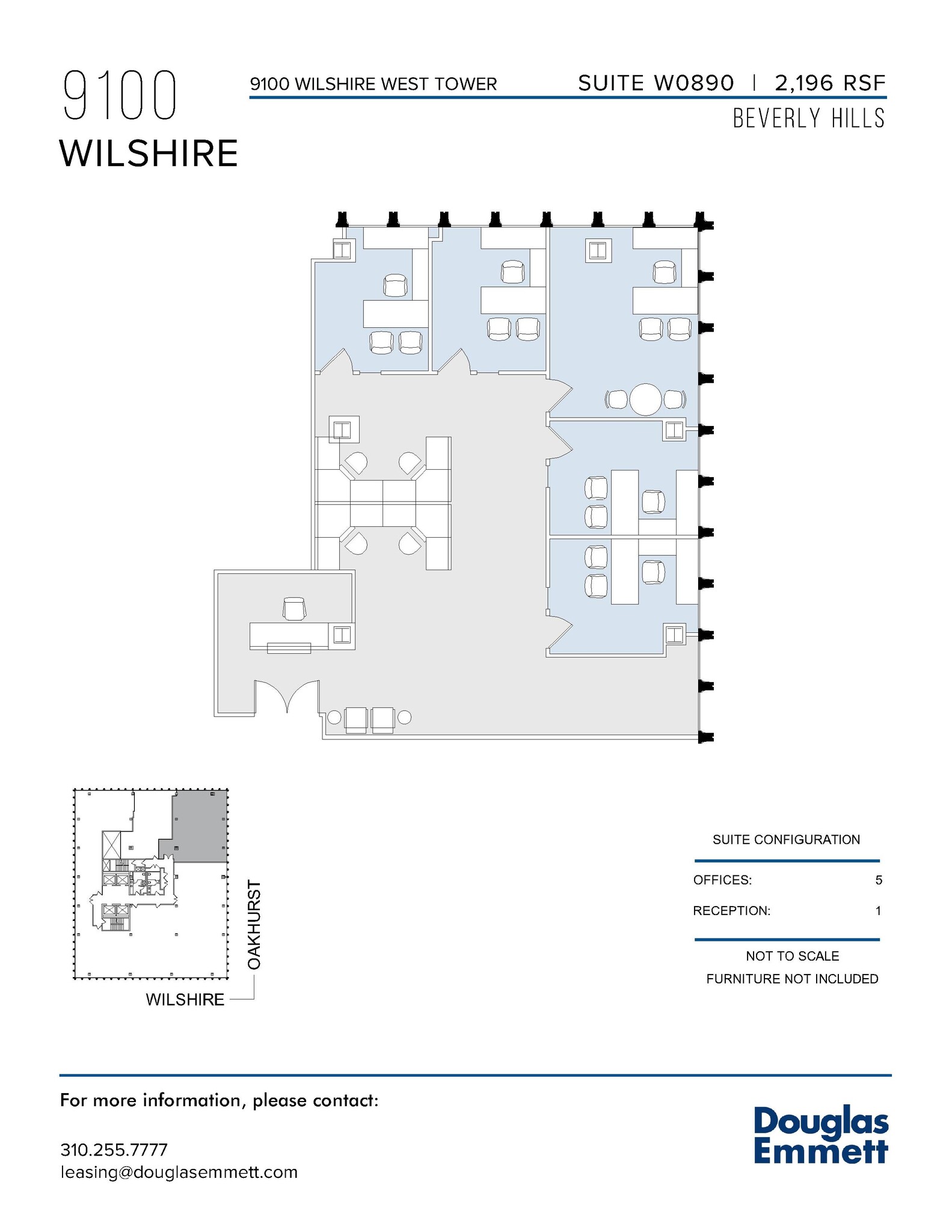 9100 Wilshire Blvd, Beverly Hills, CA à louer Plan d’étage– Image 1 sur 1