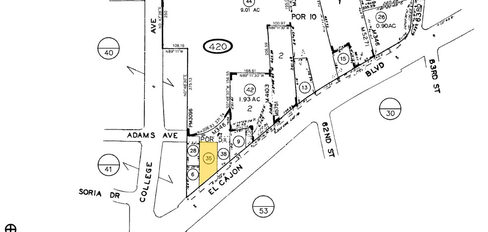 4651-4657 College Ave, San Diego, CA à louer - Plan cadastral – Image 3 sur 16