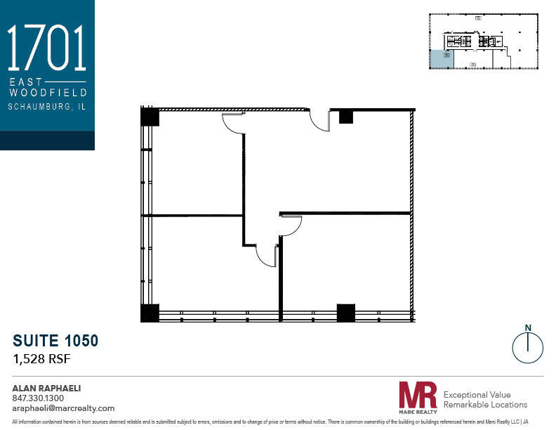1701 E Woodfield Rd, Schaumburg, IL à louer Plan d’étage– Image 1 sur 1