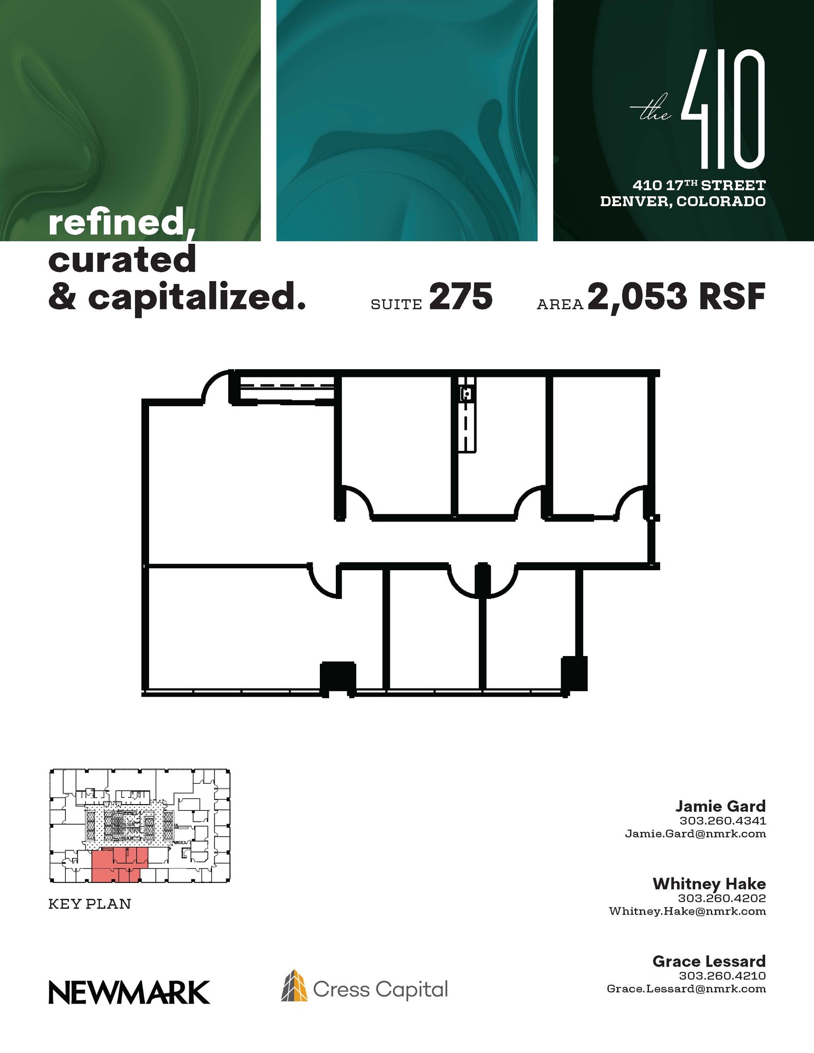410 17th St, Denver, CO à louer Plan d’étage– Image 1 sur 1