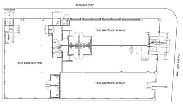 2050 Berkeley Way, Berkeley, CA à louer Plan d’étage– Image 2 sur 2