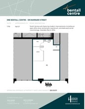 505 Burrard St, Vancouver, BC à louer Plan d’étage– Image 1 sur 1