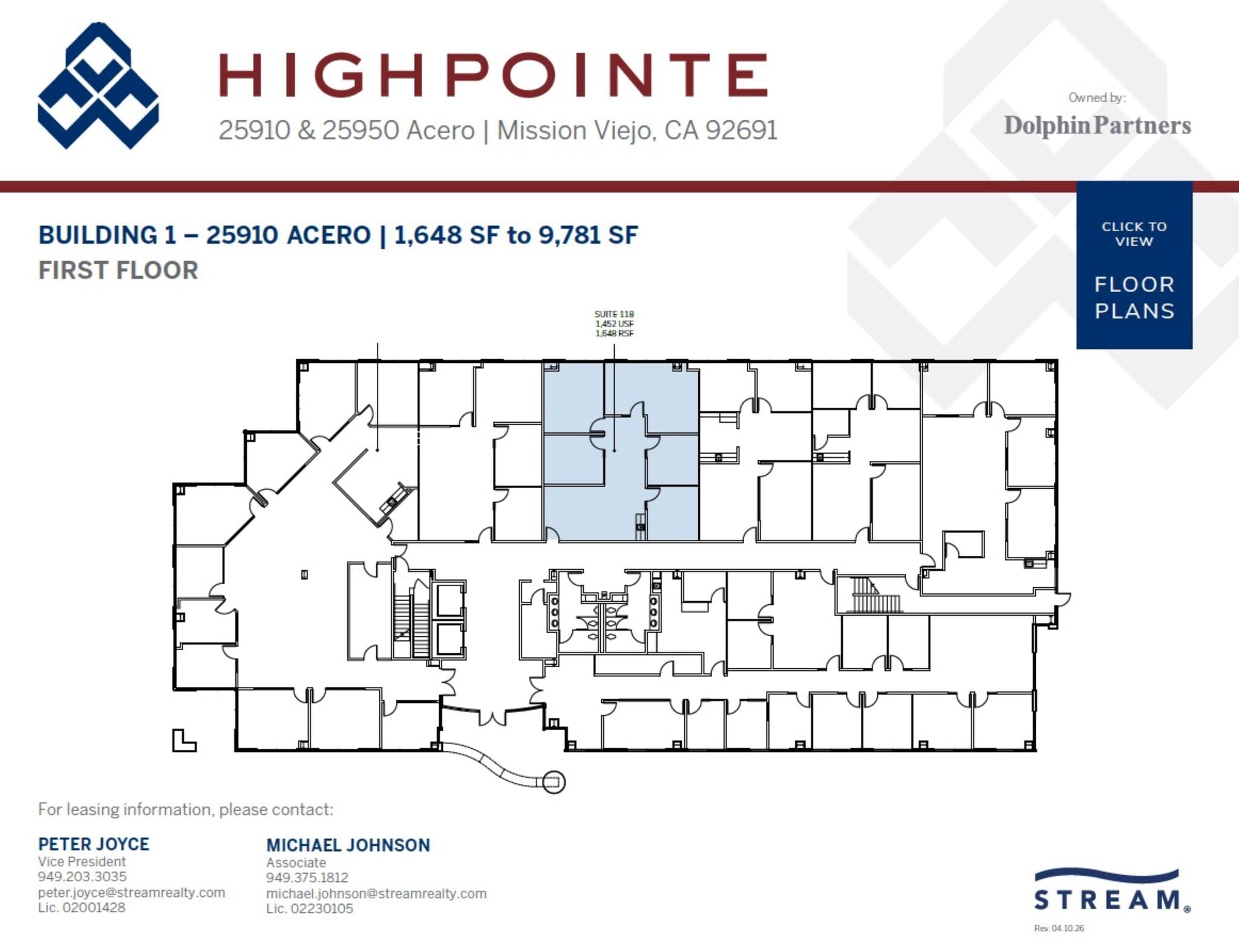 25950 Acero, Mission Viejo, CA à louer Plan d’étage– Image 1 sur 1