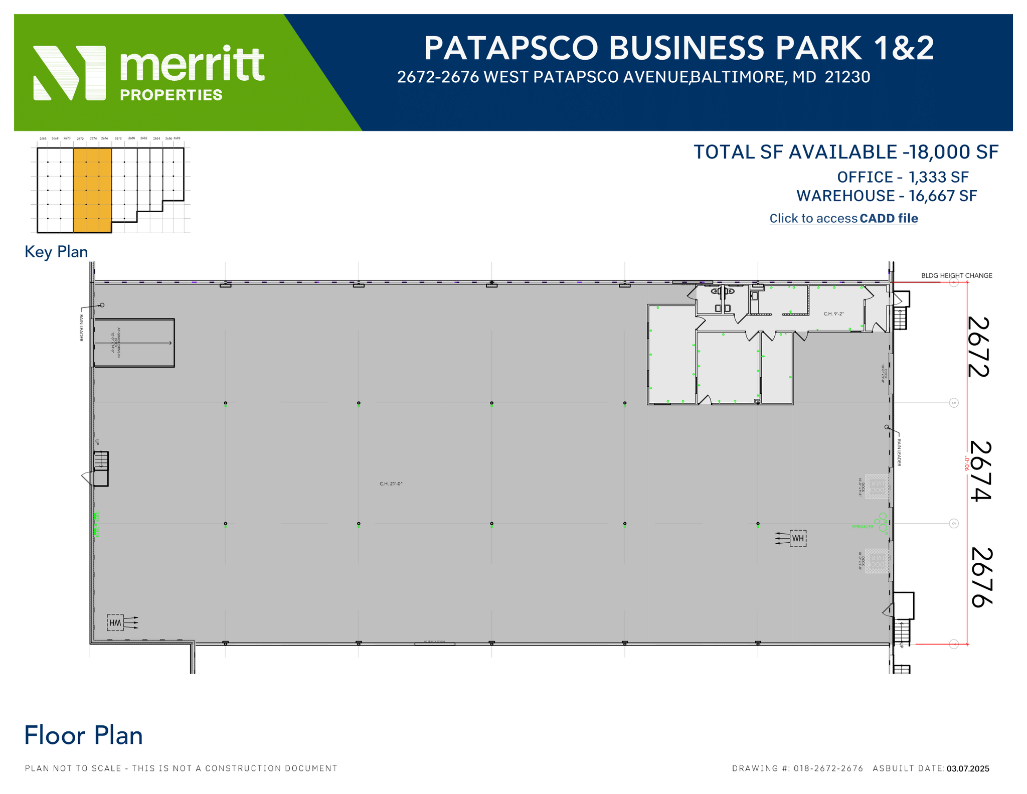2652-2664 W Patapsco Ave, Baltimore, MD à louer Plan d’étage– Image 1 sur 1
