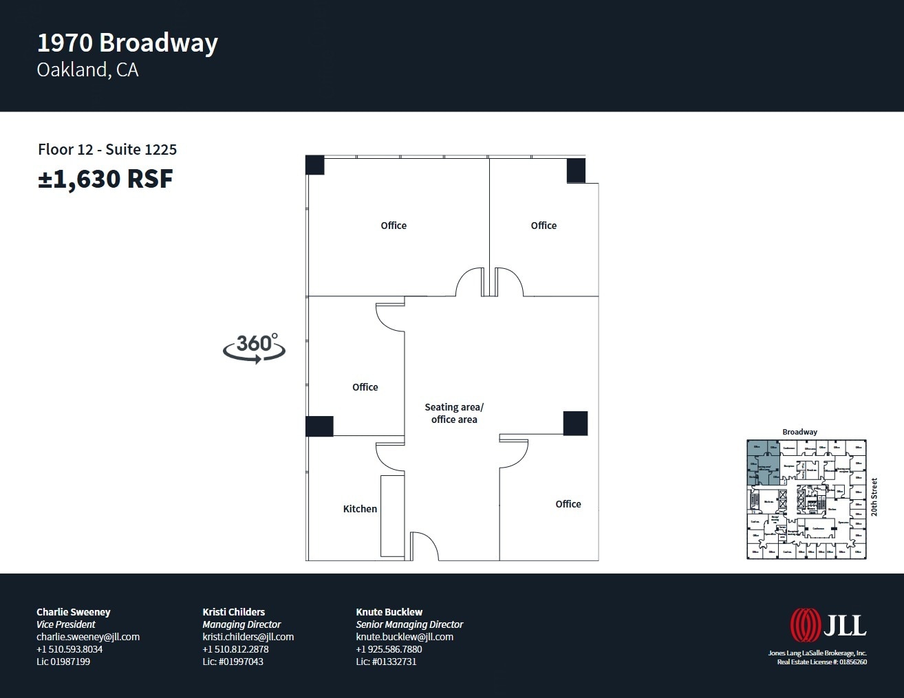 1970 Broadway, Oakland, CA à louer Plan d’étage– Image 1 sur 4