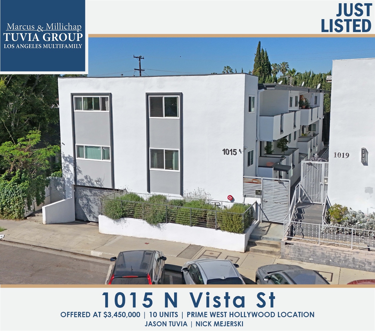 1015 N Vista St, West Hollywood, CA à vendre Photo principale– Image 1 sur 9