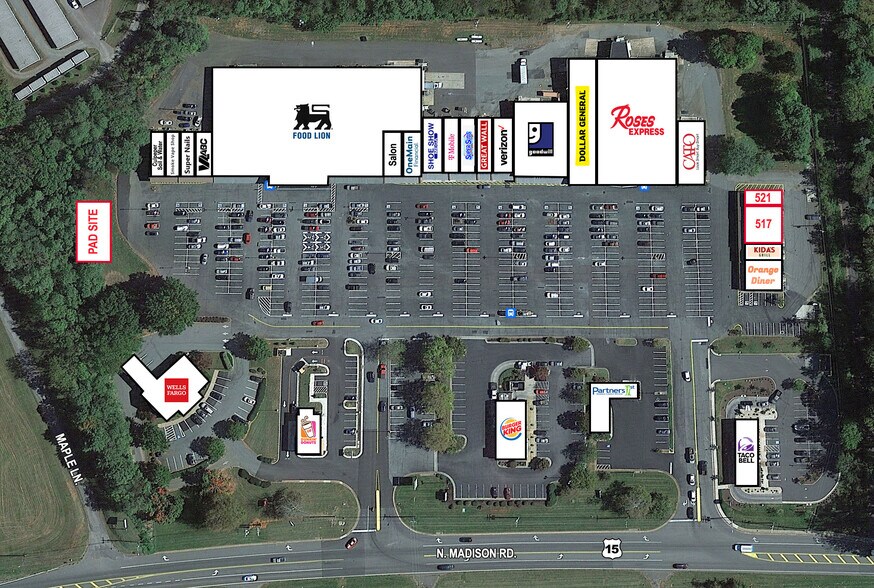 533-591 N Madison Rd, Orange, VA à louer - Plan de site – Image 2 sur 3